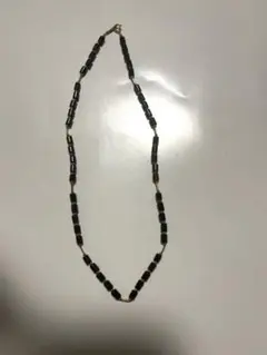 石ネックレス K18 レディース アクセサリー 黒 ブラック
