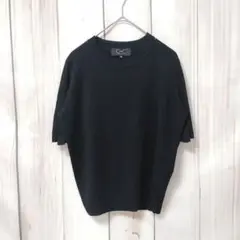 【クードシャンス】半袖トップス　薄ニット　ブラック　美品　Mサイズ