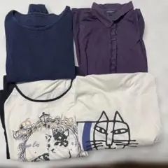 バーバリー、猫イラストTシャツ、リラレーソンユニクロ、その他　部屋着4枚