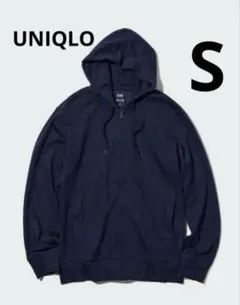 ユニクロ　エアリズムUVカットフルジップパーカー　S　ネイビー　UNIQLO
