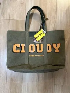 CLOUDY コーデュロイ トートバッグ オリーブ