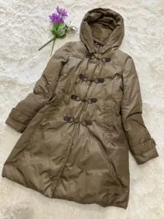 【美品】セオリープチ ダウンコート ビット金具 Aライン ゆったりサイズLサイズ