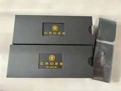 CROSS 空箱2個、ペンケース付き