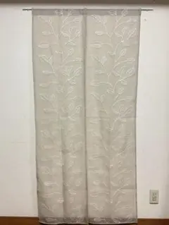 刺繍ロングのれん　リーフ 85x170cm