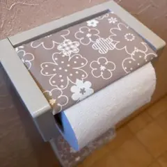 3038【2点100円、3点200円引き】花柄トイレットペーパーカバー
