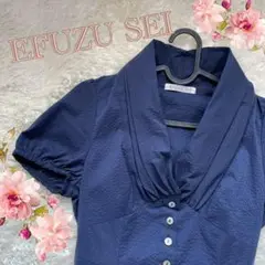 【EFUZU SEI】立体ギャザー♡変形シャツ♡Vネック♪個性的