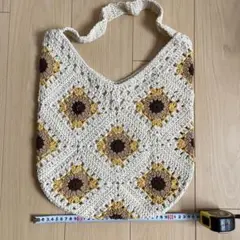 ハンドメイド ひまわりショルダーバッグ(ベトナム製)