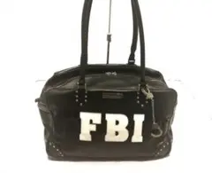 ジリ GILLI ショルダーバッグ レザー 黒×白 FBI/スタッズ バッグ