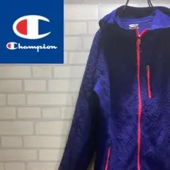 チャンピオン レディース フリースパーカー パープル フルジップ ボア S