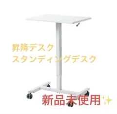 【新品・未使用】サンワサプライ ガス圧昇降デスク ERD-GAP1W（ホワイト）