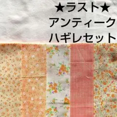 【ラスト★】生地 綿 オレンジ ボタニカル 花柄 小花柄 はぎれセット