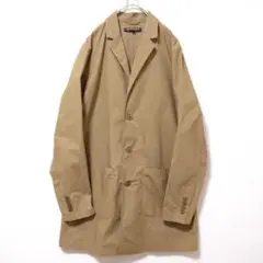 【FREAKS】　長袖　チェスターコート　ベージュ　無地　メンズ　古着　M