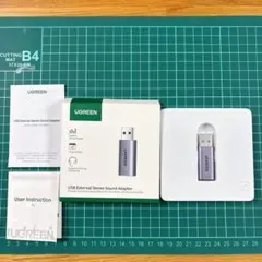 新品❣️UGREEN 2.0 USB オーディオ　変換　アダプタ　3.5mm