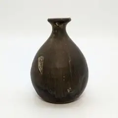 備前焼 岡本碧山作 窯変 ぼた餅 花入れ 共箱 師 岡山県無形文化