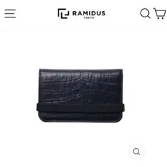 RAMIDUS クロコダイルレザー 名刺入れ 黒 箱付き