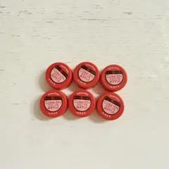 ペットボトルキャップ 赤 6個