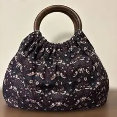 ウィリアムモリスいちご泥棒パープルリングバッグ