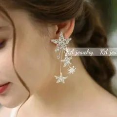 スターピアス 月 星 シルバー新品未使用 ウェディング アクセサリー*イヤリング