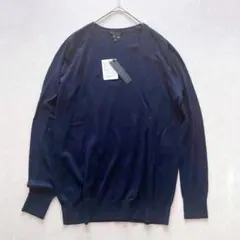 【タグ付き】theory セオリー　カシミア混　Vネックニット　セーター　紺
