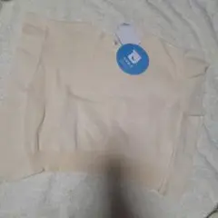 アイボリー ニット 半袖セーター M