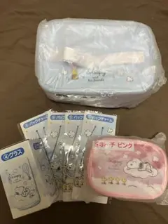 スヌーピー　一番くじ　バニティポーチ　コップ　　　　　　　 ポーチ　チャーム