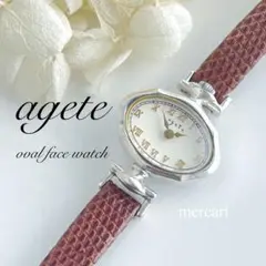 アガット⭐︎ 時計　オーバルフェイスジュエリーウォッチ 楽天市場】オーバルフェイスジュエリーウォッチ agete アガット