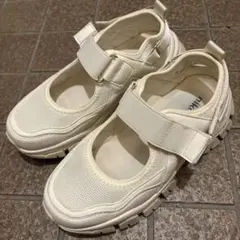 【美品】niko and... メッシュスニーカー　ホワイト　Mサイズ