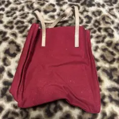 レッド キャンバストートバッグ