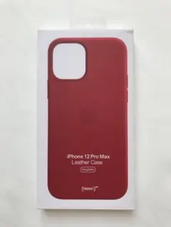 純正品iPhone 12ProMax レザーケース　レッド 未使用❸