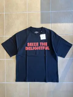 DUAL VOICE リサイクルオールドコットン天竺プリントTシャツ　ブラックM