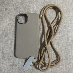 CASETiFY ベージュiPhone14ケースとストラップ【ケース汚れあり】
