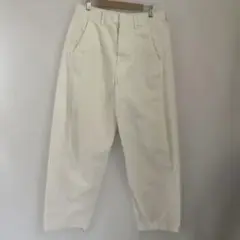 ZARA 白 コットン ワイドパンツ