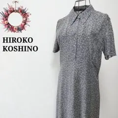 ヒロココシノ◇フラワープリントワンピース Aラインシアーシースルーシャツ 9AT