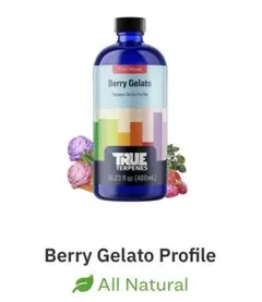 TRUE テンペン 香料 CBD CBN 10ml Berry Gelato