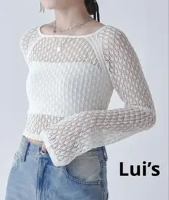 Lui’s レース編みニットトップス