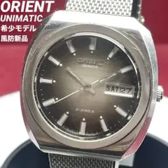 希少 70s Orient UNIMATIC 純正竜頭•ブレス 風防新品 日本製