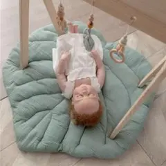 ベビー マット リーフ❤インテリアマット ラグ コットン 北欧 キッズ 子供部屋
