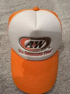 【美品】A&W メッシュキャップ オレンジ【国内沖縄限定】