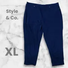 Style & Co. ネイビー XL パンツ 大きいサイズ