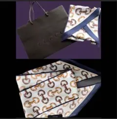 GUCCI ショート スカーフ ネックボウ 【ホースビットプリント】