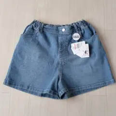 160サイズ デニム ハーフパンツ.ショートパンツ
