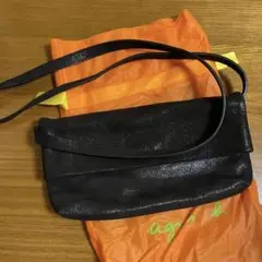 アニエス.b レザーショルダーバッグ