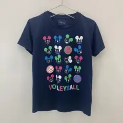 D172 Disney 半袖スポーツTシャツ ネイビー バレー レディース M