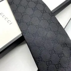 タグ付✨未使用品✨ 【GUCCI・グッチ】 GG柄ブラック✨ネクタイ✨G.731
