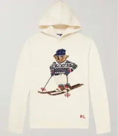 希少アイテム♡ラルフローレン ポロベアニットパーカー スキーベア ホワイト