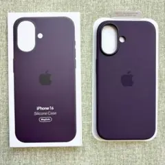 新品未使用· iPhone 16 シリコンケース ダークパープル