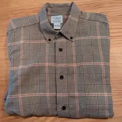 LLBean　チェック柄　フランネル　長袖シャツ