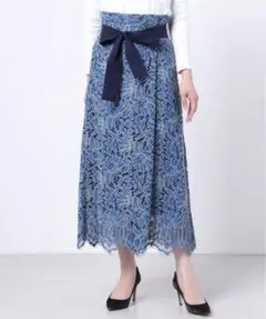 GRACE CONTINENTAL レースタックロングスカート