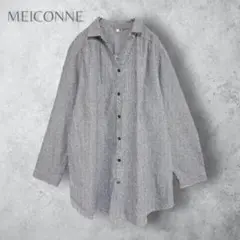 【MEICONNE メイコン】　スキッパー　オーバーサイズシャツ　ゆったり　綿
