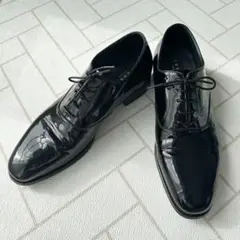 THE TREAT DRESSING 結婚式 新郎 黒 エナメル 28cm
